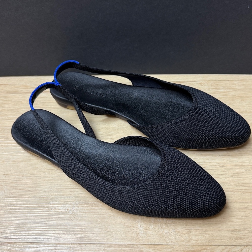 Rothy's The Almond Sling Back Black Size 8 1/2 US - Picture 3 of 9